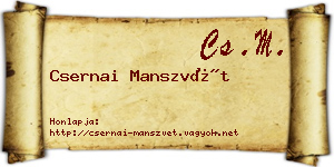 Csernai Manszvét névjegykártya